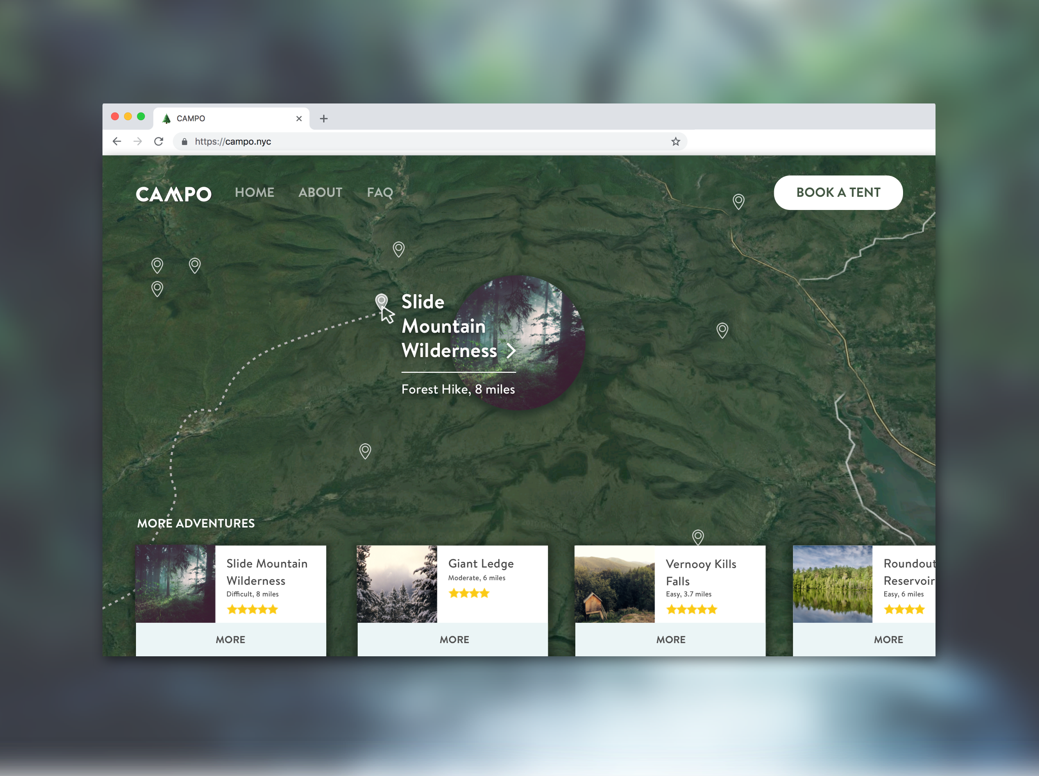 website mockup
